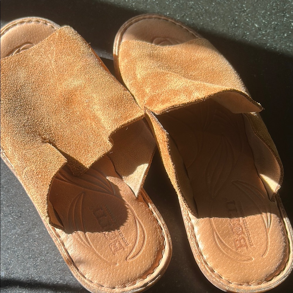 Tan Suede Women's Sandals